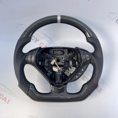Volante de fibra de carbono personalizado para Acura 2004-08 TL TypeR sin botones Foto 1 de 4