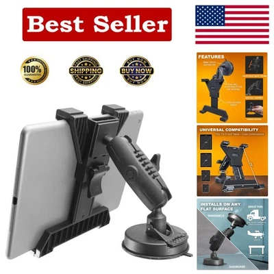 Resistente Soporte para Tableta 7-10" con Montaje de Succión Ajustable 360 Grados para Vehículos Foto 1 de 4