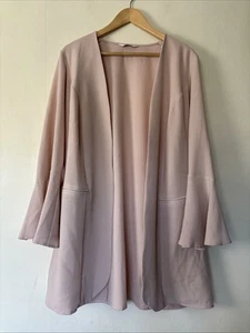 Evans Blush Pink Lightweight Open Jacket Size UK 18 - Picture 1 of 7