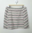 TARGET Womens Mini  Skirt Size 18 Ivory/Navy Blue/Pink Stripe A-line 