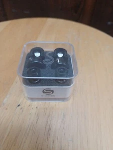 Genuine Schaller latest S-Lock Straplock. pair - Black Chrome Made in Germany - Picture 1 of 2