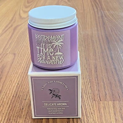 Vela perfumada regalo para papá mamá jubilación aceite esencial de cera de soja natural Foto 1 de 4