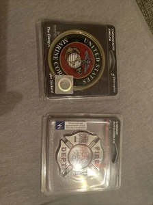 auto emblems United State Marine And Fire Dept - Picture 1 of 2