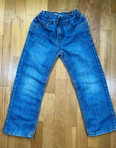 DKNY Moto Jeans Youth Size 7 Blue Denim Elastic Waist - Picture 1 of 5