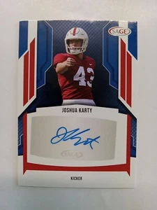 2024 Sage High Series Joshua Karty Red Auto #A-JK2 Rams Stanford spedizione gratuita!! - Foto 1 di 2