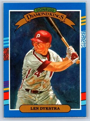 1991 Donruss Lenny Dykstra Diamond Kings Philadelphia Phillies #7 - Image 1 of 2