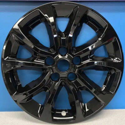 ONE SINGLE 2018-2021 CHEVROLET EQUINOX 17" GLOSS BLACK WHEEL SKIN # IMP-409BLK - Image 1 of 4