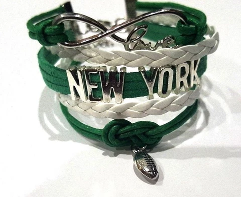 New York Jets Infinity Bracelet Helmet Charm US SELLER Cover