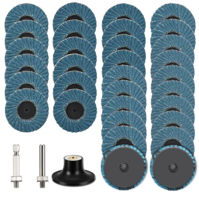 50mm 2'' Flap Disc Sanding Disc R Twist Lock 31pcs Grinding Wheel - Image 1 of 4