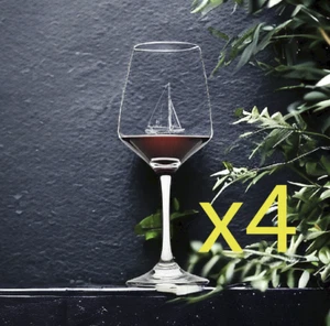 Sailboat Wine Glasses x4 Premium 12 Oz Personalize Ocean Nautical Travel NEW - Picture 1 of 6