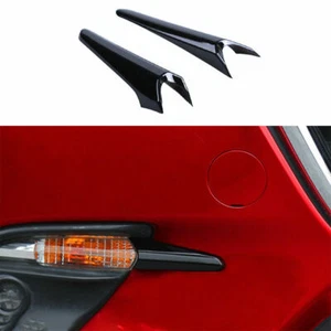 2X Fit For Mazda 3 Axela 2017-2018 Gloss Black Front Fog Lamp Light Strip Trim - Picture 1 of 4