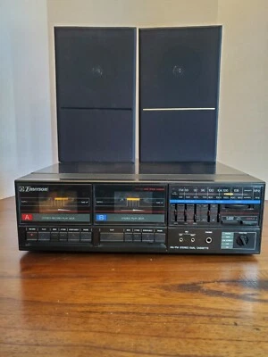 VTG Emerson M2335 AM/FM Stereo Dual Cassette Player Record Player Parts/Repair - Image 1 of 4