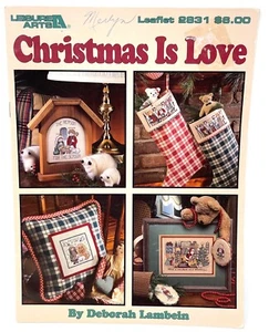 Leisure Arts 1996 - Christmas is love 14 patrones de punto de cruz folleto 2831 - Imagen 1 de 4