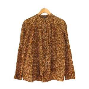 ~SS~ Size M STUDIO SANDERSON x UNIQLO Shirt, 100% Cotton - Orange Floral (Flaw) - Picture 1 of 13