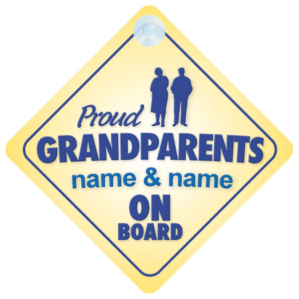 Orgullosos letreros de coche a bordo regalo nan y abuelo