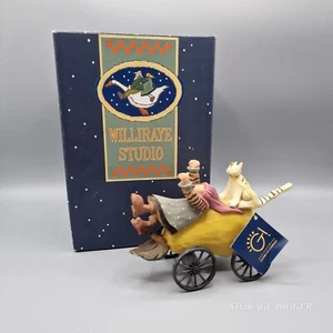 Vintage 1996 Williraye Studio Girl & Cat Riding Pear Wagon Figurine WW1431 - Picture 1 of 14