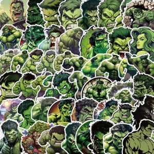50 Hulk Super Hero Cool Glossy Waterproof Sticker Pack Laptop Phone Car Skate - Picture 1 of 7