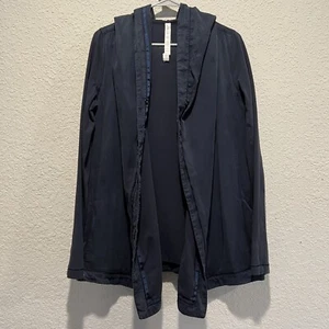 Nuevo sin etiquetas Lululemon Blissed Out Algodón Orgánico Envolvente Cárdigan Suéter Negro - Imagen 1 de 4