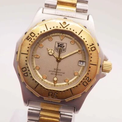 Tag Heuer 3000 Professional 934.213  Quartz Date Watch Very Good Japan F/S - Image 1 of 4