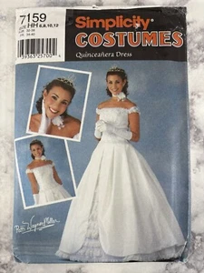 Abito da ballo Simplicity 7159 Quinceañera abito formale sera modello cucito 6-12 - Foto 1 di 4