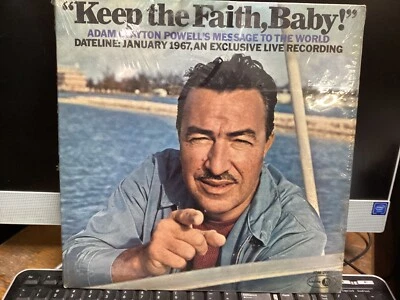Adam Clayton Powell—Keep the Faith Baby! 1967 sealed vinyl lp..JGM2062 - Image 1 of 2
