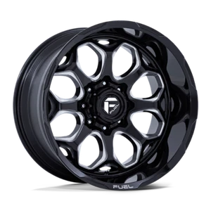 Fuel 1PC FC862 SCEPTER 22X10 6X139.7 -18mm Gloss Black Milled Wheel - Picture 1 of 3