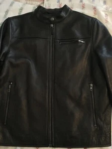 NEW COACH Chaqueta de piel negra para mujer - XS - Imagen 1 de 9