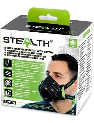 Stealth P3 Dust Mask Respirator - Replaceable HEPAC Filters - S/M SALE SALE