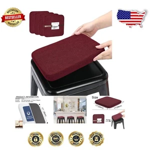 Comfortable and Secure Magnetic Seat Cushions for Stackable Bistros - Set of 4 - Picture 1 of 8
