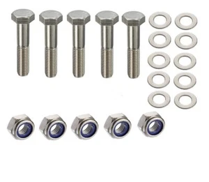 M8 8mm Set Screws Hex Head Part Threaded Bolts Nuts A2 Stainless Steel Din 931 - Picture 1 of 3