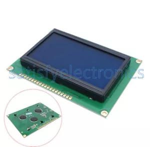 5V 12864 LCD Display Module 128x64 Dots Graphic Matrix LCD Blue Backlight - Picture 1 of 3