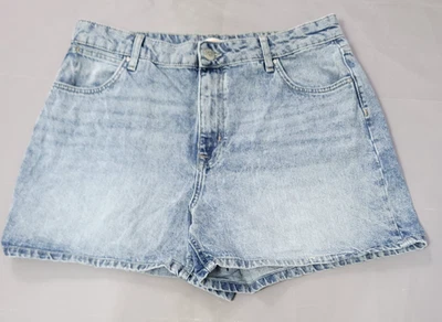 River Island Denim Shorts Size 16 Mom High Waist - Image 1 of 4