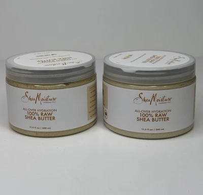 Crema hidratante para la piel de manteca de karité cruda 2 SheaMoisture 100 11,5 fl oz orgánica Foto 1 de 4
