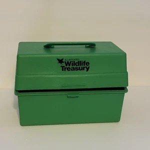 Vintage Illustrated Wildlife Treasury Green Box w 250+ Wildlife Facts Cards - Picture 1 of 12