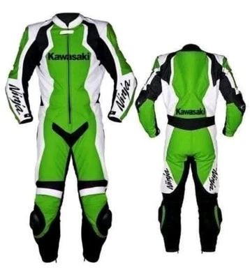 New Kawasaki Motorbike/ Racing Customize/orginal cowhide leather Motorcycle suit - Image 1 of 4
