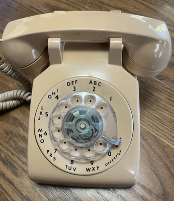 Teléfono de Escritorio Vintage ITT Beige Teléfono Giratorio EXCELENTE. Foto 1 de 4