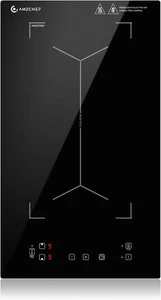 AMZCHEF Induktionskochfeld 2 Platten Doppel Induktionskochplatte Kristallglas - Bild 1 von 9