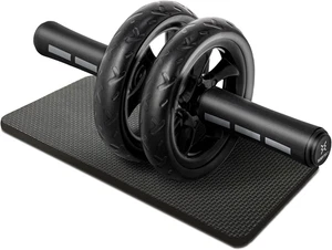 Ruota Rullo Ab Allenamento per Allenamento Forza Core Addominale Home Gym Fitness Eq - Foto 1 di 12