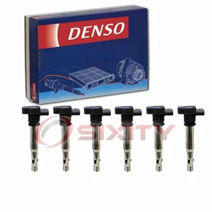 6 pc Denso Direct Ignition Coils for 2015-2017 Audi Q3 Quattro 2.0L L4 Spark gt - Picture 1 of 5