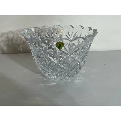 Tigela de cristal Waterford Green Hills 7" recortada nova na caixa Country Club Regency Preppy - Imagem 1 de 4