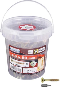 B30082 - Viti a Benna TX 4,0 X 50 A, 425 Pezzi, Oro, 4,0 X 50 Mm (425 Punti) - Foto 1 di 12