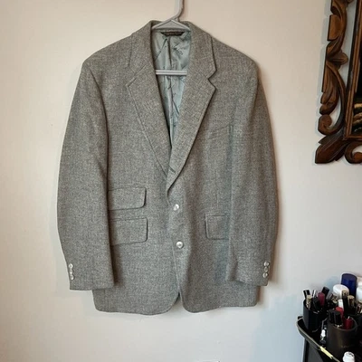 Blazer 70 100% Lana John Weitz Gris 3 Botones Mediano Foto 1 de 4