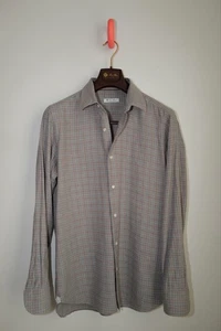 Loro Piana Men’s Plaid Shirt – Size L – Made in Italy – 80% Cotton / 20% Virgin - Picture 1 of 17