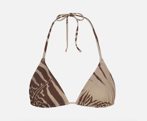 NWT SKIMS X Roberto Cavalli Zebra Print TRIANGLE TOP - XS - Picture 1 of 2