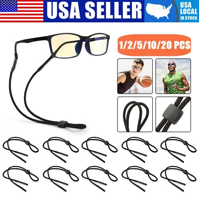 Lote de suporte de cordão para óculos de sol esportivo com alça de pescoço - Imagem 1 de 4