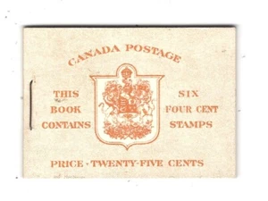 Canada 1951 George 4c orange panne of 6 Booket #BK42a type II no rate page - Picture 1 of 2