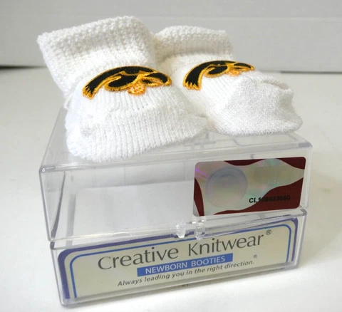Iowa Hawkeye baby booties University of Iowa Pre-owned ZZ18 Cover