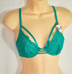 women's teal lace Flirtitude T shirt bra size 34B under wired adjustable straps - Picture 1 of 6