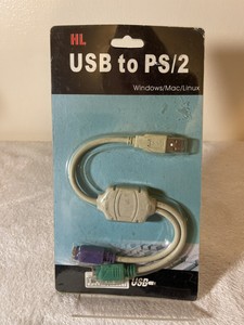 USB to Dual PS/2 PS2 Adapter Cable For PC Computer Keyboard & Mouse