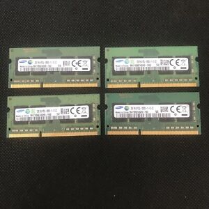 M471B5674QH0-YK0 SAMSUNG LAPTOP MEMORY 2GB 1RX16 PC3L 12800S 11-13-C3 LOT OF 4